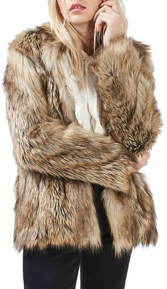 topshop fur jacket