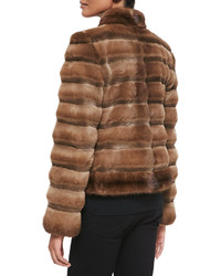 Zac Posen Sheared Mink Fur Jacket