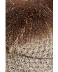Fabiana Filippi Alpaca Knit Collar With Genuine Fox Fur Trim