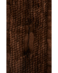 Barneys New York Knitted Mink Pull Through Scarf