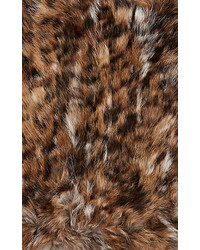 Barneys New York Leopard Print Rabbit Fur Stole