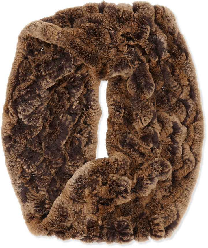 TRILOGY RABBIT-FUR SCARF FROM NEIMAN MARCUS, GRAY - clothing & accessories  - by owner - apparel sale - craigslist