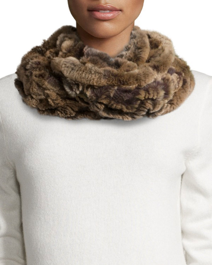 TRILOGY RABBIT-FUR SCARF FROM NEIMAN MARCUS, CAMEL - clothing & accessories  - by owner - apparel sale - craigslist