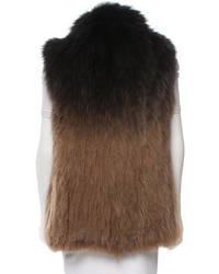 Belle Fare Knitted Fox Fur Vest