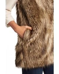 BCBGeneration Hooded Faux Fur Vest