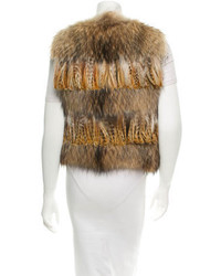Michael Kors Michl Kors Fur And Feather Vest W Tags