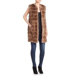 Adrienne Landau Rex Rabbit Fur Vest