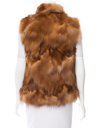 Sherry Cassin Sable Fur Funnel Collar Vest