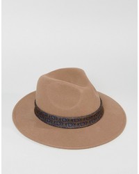 Asos Fedora Hat With Geo Printed Band