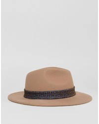 Asos Fedora Hat With Geo Printed Band