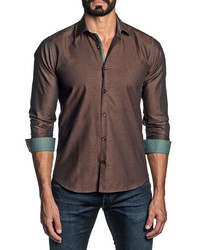 Jared Lang Regular Fit Geometric Button Up Shirt