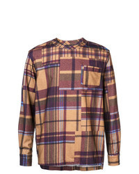 Brown Geometric Long Sleeve T-Shirt