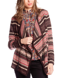 Brown Geometric Sweater