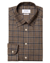 Eton Contemporary Fit Crease Resistant Wool Dress Shirt