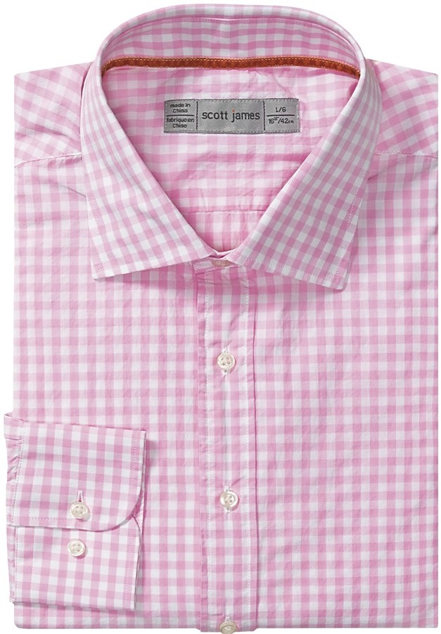 Scott James Jonathan Mini Check Shirt Long Sleeve, $49 | Sierra