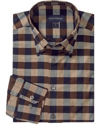 Scott Barber James Plainweave Fancy Check Sport Shirt Long Sleeve