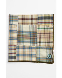 Armstrong & Wilson Pocket Square Brown Olive One Size