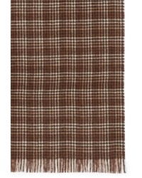 Drakes Drake S Houndstooth Check Cashmere Scarf
