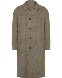 Maison Margiela Reversible Gingham Wool And Cotton Twill Trench Coat