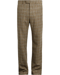 Gucci Checked Straight Leg Wool Trousers
