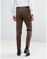 Asos Slim Suit Pants In Harris Tweed Check 100% Wool