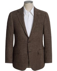 Brown Gingham Wool Jacket