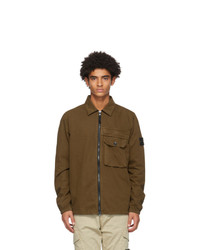 Stone Island Brown Chest Pocket Over Shirt