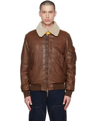 Parajumpers Brown Josh Leather Jacket