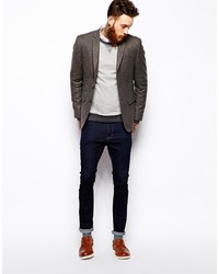 Asos Brand Slim Fit Tweed Blazer
