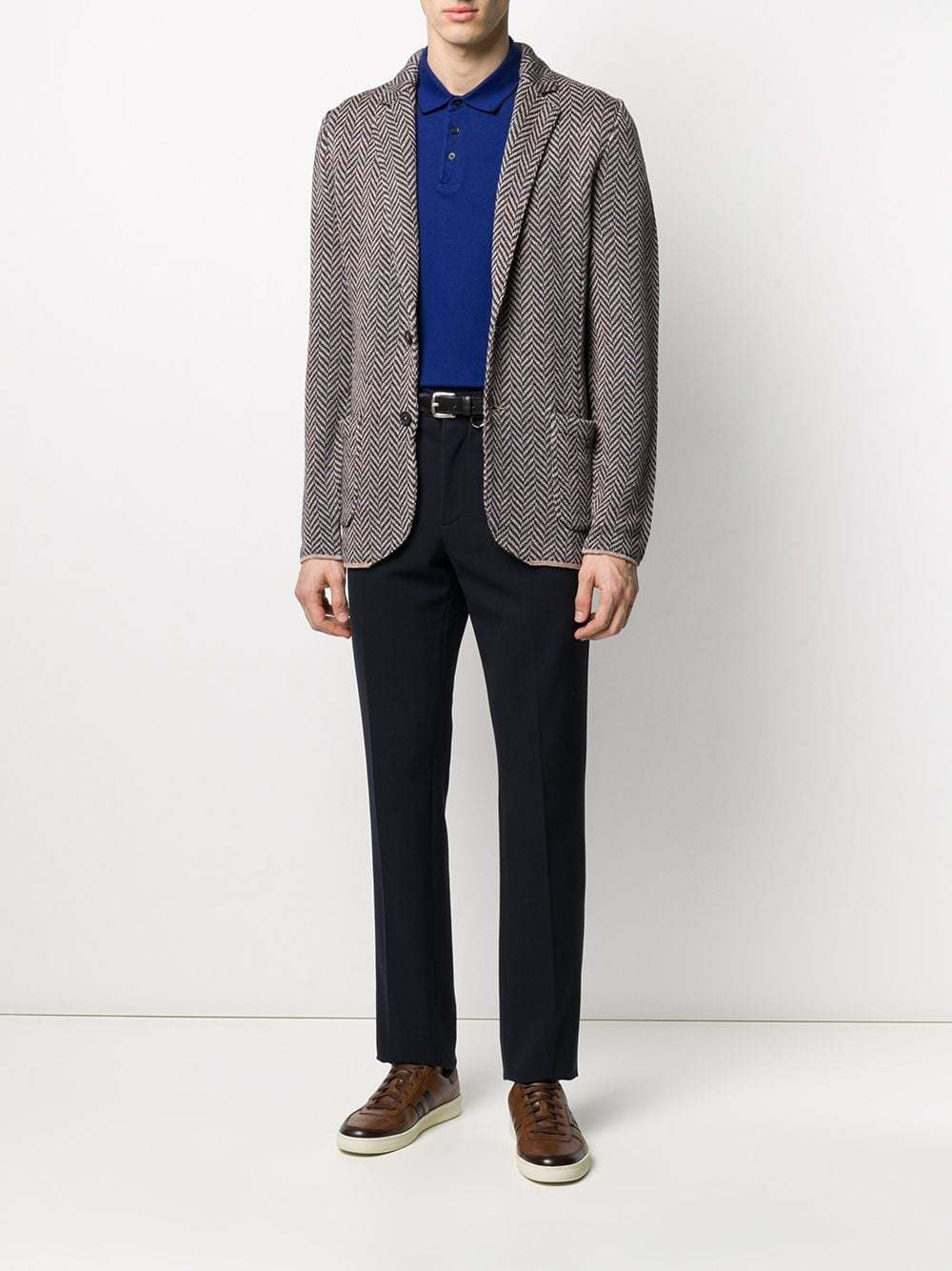 Eleventy Herringbone Pattern Blazer, $377 | farfetch.com | Lookastic