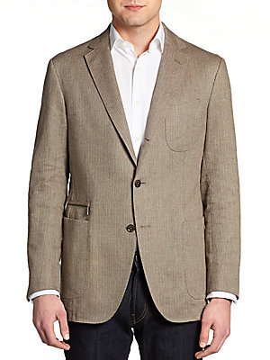Herringbone Sportcoat, $1,995 | Off 5th | Lookastic