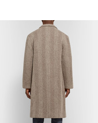 A.P.C. Herringbone Virgin Wool Blend Tweed Overcoat
