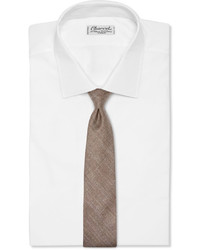 Drakes Drakes 8cm Herringbone Wool Silk And Linen Blend Tie