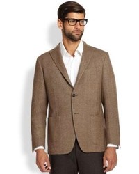 Saks Fifth Avenue Collection Herringbone Wool Blazer