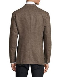 Isaia Regular Fit Herringbone Wool Sportcoat