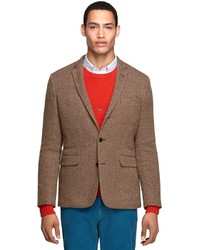 Brown Herringbone Wool Jacket