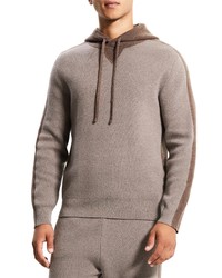 Theory Alcos Colorblock Wool Cashmere Hoodie Sweater