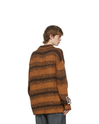 Raf Simons Brown Marl Patch Sweater