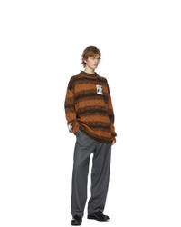 Raf Simons Brown Marl Patch Sweater