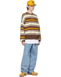 drew house Brown Scribble Sweater