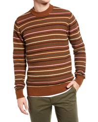 Scotch & Soda Stripe Organic Cotton Crewneck Sweater