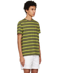 Polo Ralph Lauren Khaki Yellow Striped T Shirt