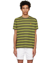 Polo Ralph Lauren Khaki Yellow Striped T Shirt