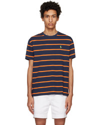 Polo Ralph Lauren Navy Orange Striped T Shirt
