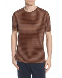 AG Theo Striped Cotton Linen T Shirt