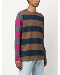 Pop Trading Company Striped Long Sleeve T Shirt