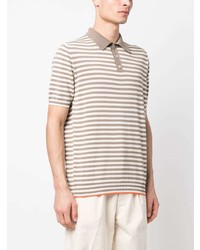 Bruno Manetti Striped Cotton Polo Shirt