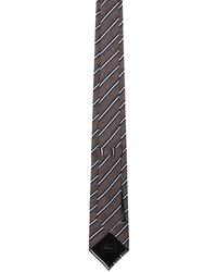 Brioni Brown Navy Silk Regital Tie