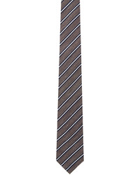 Brioni Brown Navy Silk Regital Tie