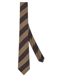 Fendi Pequin Stripe Silk Tie